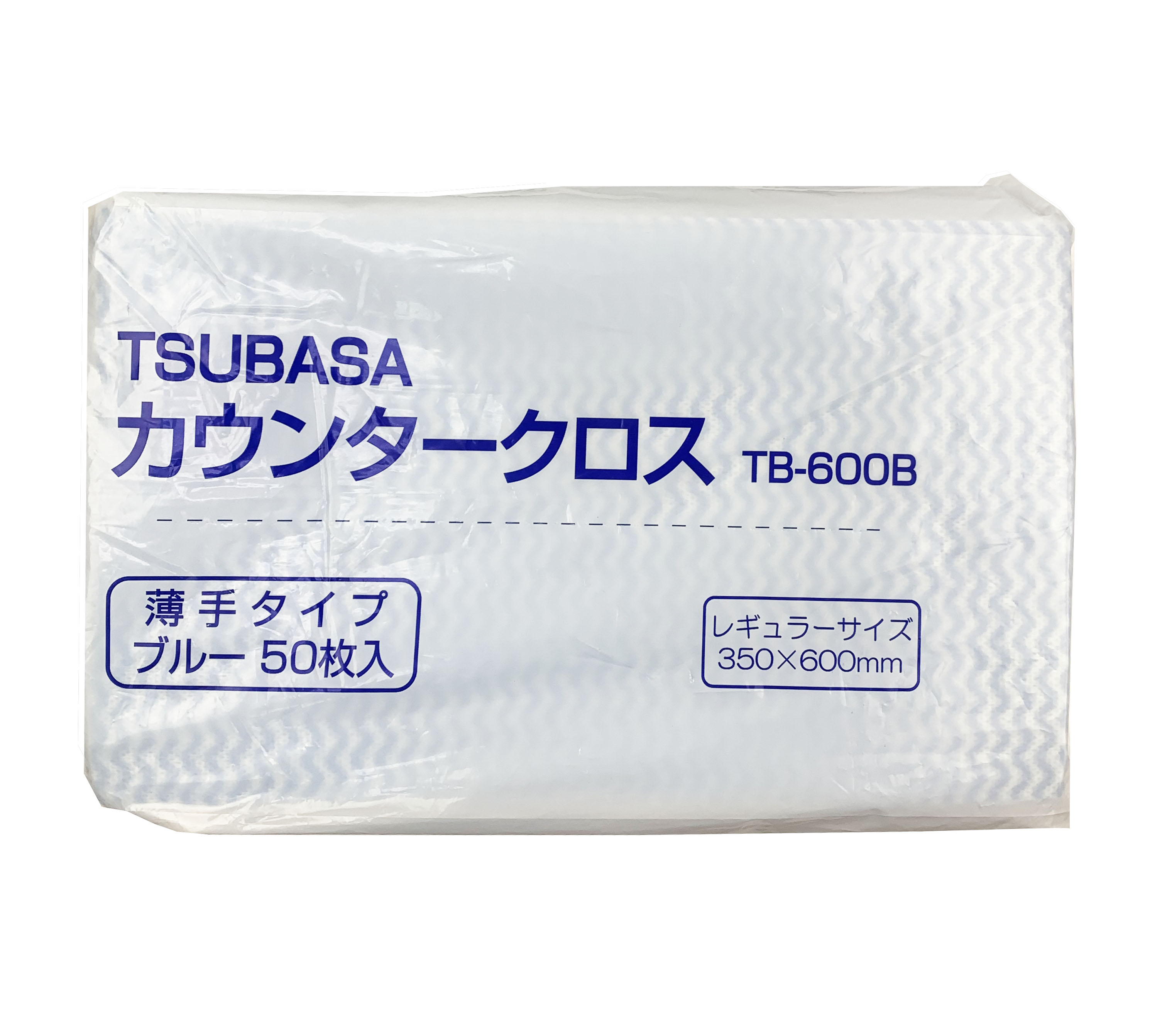 ※新商品※【つばさ】TSUBASA カウンタークロス(ダスター) 薄手タイプ (60cm×35cm) 50枚入り ブルー