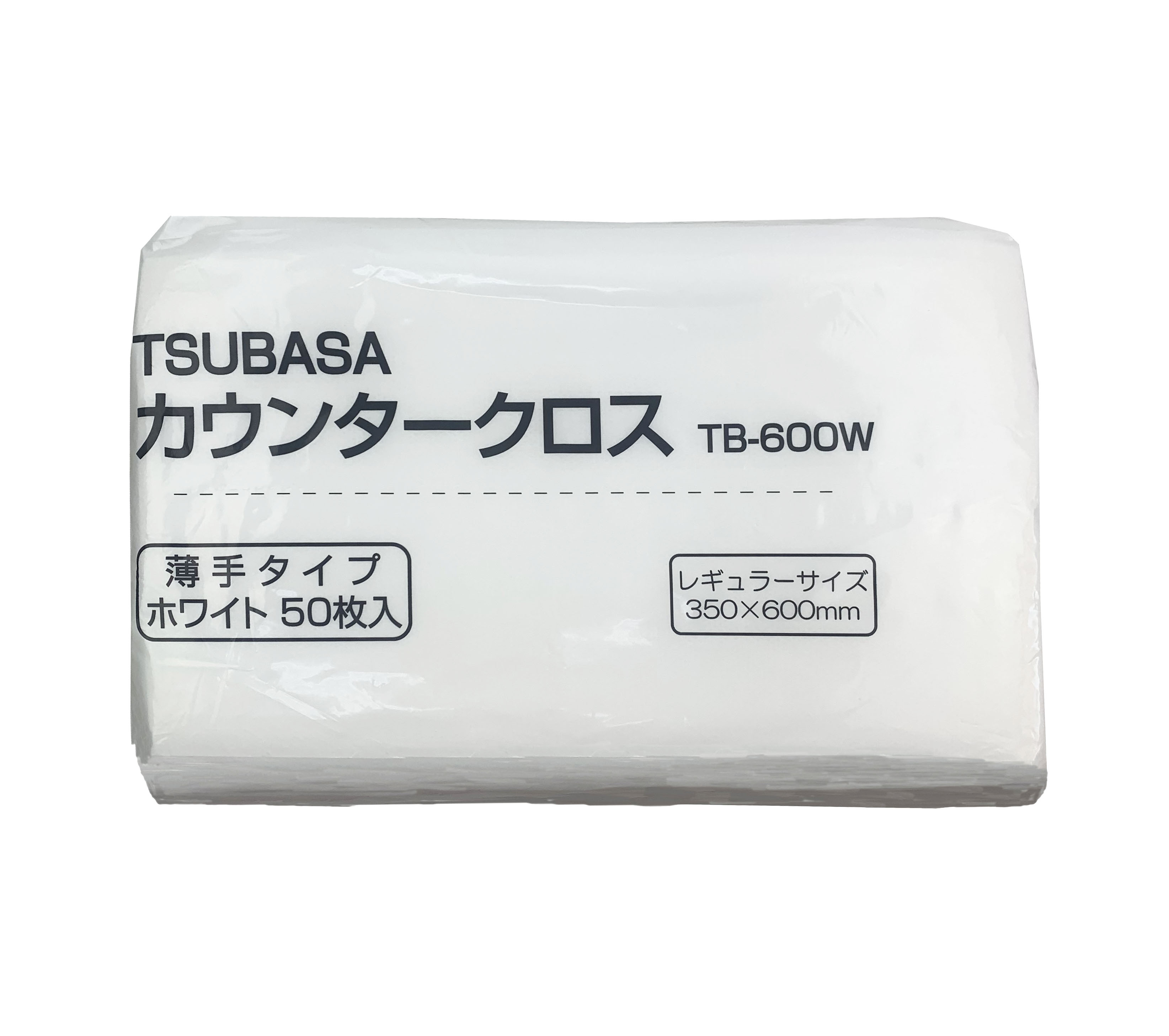 ※新商品※【つばさ】TSUBASA カウンタークロス(ダスター) 薄手タイプ (60cm×35cm) 50枚入り ホワイト